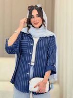 مانتو راه راه نارگل کد 6790