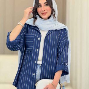 مانتو راه راه نارگل کد 6790