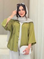 شومیز تک جیب آستین دکمه کد 6765 - تصویر 10