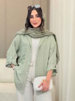 مانتو راه راه نارگل کد 6790 - تصویر 3