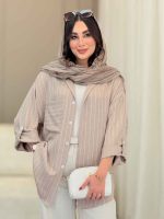 مانتو راه راه نارگل کد 6790 - تصویر 5