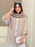 مانتو راه راه نارگل کد 6790 - تصویر 12