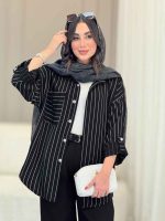 مانتو راه راه نارگل کد 6790 - تصویر 10