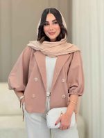 مانتو پانچ آستین بند نیلیا کد 6798 - تصویر 6