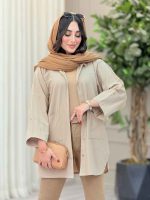 مانتو جیب برش دار پایین هلال کد 6781 - تصویر 5