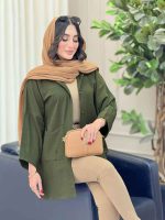 مانتو جیب برش دار پایین هلال کد 6781 - تصویر 23