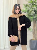 مانتو جیب برش دار پایین هلال کد 6781 - تصویر 3