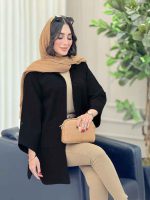 مانتو جیب برش دار پایین هلال کد 6781 - تصویر 17