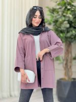 مانتو جیب برش دار پایین هلال کد 6781