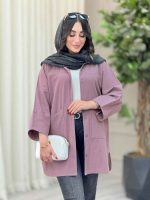مانتو جیب برش دار پایین هلال کد 6781 - تصویر 9
