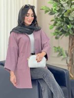 مانتو جیب برش دار پایین هلال کد 6781 - تصویر 14