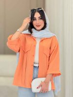 مانتو جیب نما پیله دار کاتیا کد 6801 - تصویر 3
