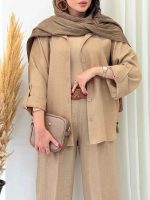 مانتو پشت پاگن گیلوا کد 6802 - تصویر 7
