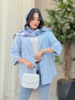 مانتو آستین پاگن دو جیب پیله کد 6804 - تصویر 3