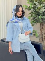 مانتو آستین پاگن دو جیب پیله کد 6804 - تصویر 7