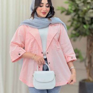 مانتو آستین پاگن دو جیب پیله کد 6804