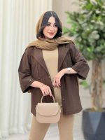 مانتو آستین پاگن دو جیب پیله کد 6804 - تصویر 8