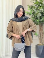 مانتو آستین پاگن دو جیب پیله کد 6804 - تصویر 16