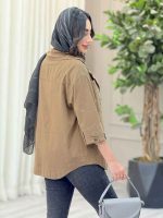 مانتو آستین پاگن دو جیب پیله کد 6804 - تصویر 6