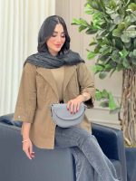 مانتو آستین پاگن دو جیب پیله کد 6804 - تصویر 4