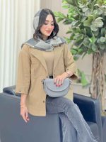 مانتو آستین پاگن دو جیب پیله کد 6804 - تصویر 12