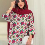 شومیز جلو بسته گلناز کد 6585
