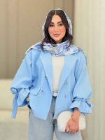 مانتو چهاردکمه آستین بند فرناز کد 6797 - تصویر 8