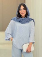 مانتو پانچ راه راه کد 6727 - تصویر 9