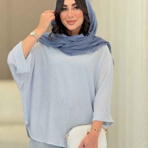 مانتو پانچ راه راه کد 6727