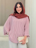 مانتو پانچ راه راه کد 6727 - تصویر 7