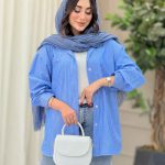 مانتو راه راه تک جیب اسرا کد 6793