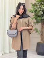 مانتو پانچ آستین پاگن جیب پاکتی کد 6755 - تصویر 14