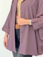 مانتو پانچ آستین دو دکمه هلیا کد 6805 - تصویر 20
