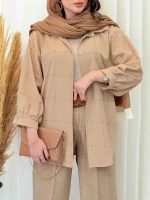 مانتو پانچ کوک دوزی کد 6658 - تصویر 6