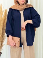 مانتو پانچ کوک دوزی کد 6658 - تصویر 14
