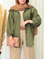 مانتو پانچ کوک دوزی کد 6658 - تصویر 2