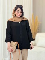 شومیز پیله دار جلو بسته کد 6617 - تصویر 11