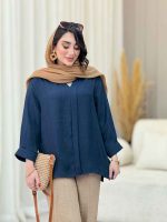 شومیز پیله دار جلو بسته کد 6617 - تصویر 16