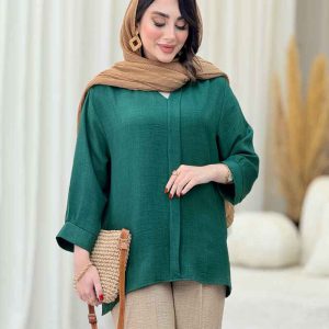 شومیز پیله دار جلو بسته کد 6617