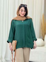 شومیز پیله دار جلو بسته کد 6617 - تصویر 17