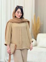 شومیز پیله دار جلو بسته کد 6617 - تصویر 12