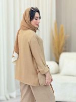 شومیز پیله دار جلو بسته کد 6617 - تصویر 7