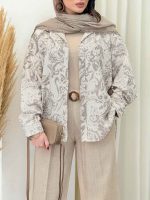 مانتو تک جیب طرح دار ملینا کد 6638 - تصویر 2