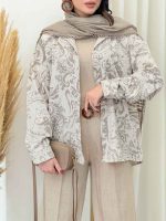 مانتو تک جیب طرح دار ملینا کد 6638 - تصویر 5