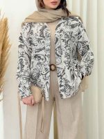 مانتو تک جیب طرح دار ملینا کد 6638 - تصویر 3