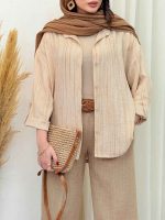 شومیز آستین پاگن ثمینا کد 6622 - تصویر 10