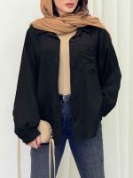 مانتو تک جیب پاکتی سلینا کد 6641 - تصویر 4