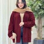 مانتو کتان پیله دار جیب پایین کد 6672