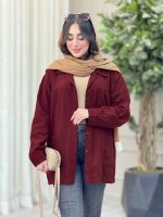 مانتو کتان پیله دار جیب پایین کد 6672