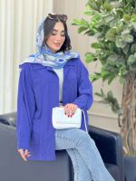 مانتو کتان پیله دار جیب پایین کد 6672 - تصویر 26